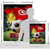 Ornament Collection World Cup Tunisia Banner Wall Art Flag Poles for Outside House Stand Outdoor Decorations Garden Tapestry Yard Signs FIFA Team Qatar Trophy Soccer Game Football Gifts, Made in USA view 2