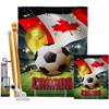Ornament Collection World Cup Canada Banner Wall Art Flag Poles for Outside House Stand Outdoor Decorations Garden Tapestry Yard Signs FIFA Team Qatar Trophy Soccer Game Football Gifts, Made in USA view 1