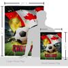 Ornament Collection World Cup Canada Banner Wall Art Flag Poles for Outside House Stand Outdoor Decorations Garden Tapestry Yard Signs FIFA Team Qatar Trophy Soccer Game Football Gifts, Made in USA view 2