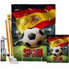 Ornament Collection World Cup Spain Banner Wall Art Flag Poles for Outside House Stand Outdoor Decorations Garden Tapestry Yard Signs FIFA Team Qatar Trophy Soccer Game Football Gifts, Made in USA view 1