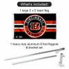 Cincinnati Bengals Patch Logo Flag Pole and Bracket Mount Kit view 2