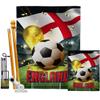 Ornament Collection World Cup England Banner Wall Art Flag Poles for Outside House Stand Outdoor Decorations Garden Tapestry Yard Signs FIFA Team Qatar Trophy Soccer Game Football Gifts, Made in USA view 1