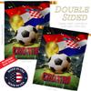 Ornament Collection World Cup Croatia Banner Wall Art Flag Poles for Outside House Stand Outdoor Decorations Garden Tapestry Yard Signs FIFA Team Qatar Trophy Soccer Game Football Gifts, Made in USA view 3
