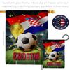 Ornament Collection World Cup Croatia Banner Wall Art Flag Poles for Outside House Stand Outdoor Decorations Garden Tapestry Yard Signs FIFA Team Qatar Trophy Soccer Game Football Gifts, Made in USA view 4