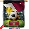 Ornament Collection World Cup Banner Wall Art Flag Poles for Outside House Stand Outdoor Decorations Garden Tapestry Yard Signs FIFA Team Qatar Trophy Soccer Game Football Gifts, Made in USA view 2