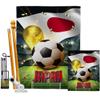 Ornament Collection World Cup Japan Banner Wall Art Flag Poles for Outside House Stand Outdoor Decorations Garden Tapestry Yard Signs FIFA Team Qatar Trophy Soccer Game Football Gifts, Made in USA view 1