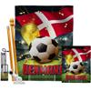 Ornament Collection World Cup Denmark Banner Wall Art Flag Poles for Outside House Stand Outdoor Decorations Garden Tapestry Yard Signs FIFA Team Qatar Trophy Soccer Game Football Gifts, Made in USA view 1