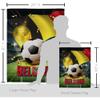 Ornament Collection World Cup Belgium Banner Wall Art Flag Poles for Outside House Stand Outdoor Decorations Garden Tapestry Yard Signs FIFA Team Qatar Trophy Soccer Game Football Gifts, Made in USA view 2