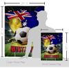 Ornament Collection World Cup Australia Banner Wall Art Flag Poles for Outside House Stand Outdoor Decorations Garden Tapestry Yard Signs FIFA Team Qatar Trophy Soccer Game Football Gifts, Made In USA view 2