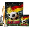 Ornament Collection World Cup Germany Banner Wall Art Flag Poles for Outside House Stand Outdoor Decorations Garden Tapestry Yard Signs FIFA Team Qatar Trophy Soccer Game Football Gifts, Made in USA view 1