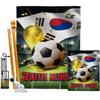 World Cup South Korea Banner Wall Art Flag Poles For Outside House Stand Outdoor Decorations Garden Tapestry Yard Signs FIFA Team Qatar Trophy Soccer Game Football Gifts Made In USA view 1