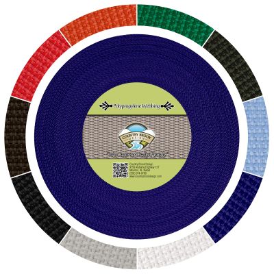 Country Brook Design - 3/4 Inch Royal Blue Polypropylene (Polypro) Webbing, 100 Yards