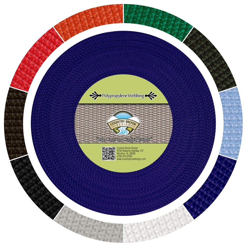 Country Brook Design - 3/4 Inch Royal Blue Polypropylene (Polypro) Webbing, 100 Yards