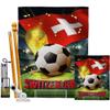 World Cup Switzerland Banner Wall Art Flag Poles For Outside House Stand Outdoor Decorations Garden Tapestry Yard Signs FIFA Team Qatar Trophy Soccer Game Football Gifts Made In USA view 1