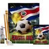World Cup Costa Rica Banner Wall Art Flag Poles For Outside House Stand Outdoor Decorations Garden Tapestry Yard Signs FIFA Team Qatar Trophy Soccer Game Football Gifts Made In USA view 1
