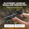 BALLISTA BL33 Spincast Bowfishing Reel Slingshot Bow Fishing, Stainless Steel, Left/Right Reversible Handle, 3.6:1 Gear Ratio, Strong Line 5# 45 Yards 0.35mm/50lb view 3