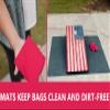 2 Cornhole Mats Prevent Cornhole Board from Slipping, Pitch Pad Keep Tossing Bags Clean and Secure Footing, Gray, 51inch x72 inch (2 Mats) view 3