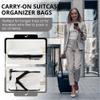 8 Piece Compression Packing Cubes Set - Double Capacity Design for Travel - Small, Medium & Large Sizes - Carry-On Suitcase Organizer Bags (White) view 3