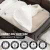 8 Piece Compression Packing Cubes Set - Double Capacity Design for Travel - Small, Medium & Large Sizes - Carry-On Suitcase Organizer Bags (White) view 4