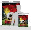 Ornament Collection World Cup Morocco Banner Wall Art Flag Poles for Outside House Stand Outdoor Decorations Garden Tapestry Yard Signs FIFA Team Qatar Trophy Soccer Game Football Gifts, Made in USA view 2