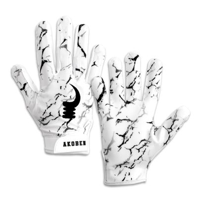 AKOBEN Ahofe Football Gloves - White Gloves Football, Boost Grip Football Gloves, Football Gear, Football Gloves Men, Adult Football Gloves, Large