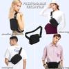 Favuit Mini Belt Bag Fanny Pack for Women, Crossbody Waist Packs Lightweight Fashion Bum Bag with Adjustable Strap for Travel Hiking Festivals Everyday Essentials (Black) view 4