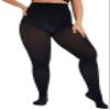 CozyWow Plus Size Tights for Women 80D Soft Solid Color Semi Opaque Pantyhose High Waist 1X 2X 3X 4X 2Black XL view 2