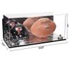 Better Display Cases Acrylic Display Case for Full Size Football and Mini Helmet - Large Rectangle Box with Mirror Case, Silver Risers, Wall Mount and Mirror Base 19.25" x 8.25" x 8" (B47/A103) view 2