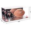Better Display Cases Acrylic Display Case for Full Size Football and Mini Helmet - Large Rectangle Box with Mirror Case, Pink Risers and Mirror Base 19.25" x 8.25" x 8" (B47/A103) view 2
