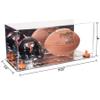 Better Display Cases Acrylic Display Case for Full Size Football and Mini Helmet - Large Rectangle Box with Mirror Case, Orange Risers and Mirror Base 19.25" x 8.25" x 8" (B47/A103) view 2