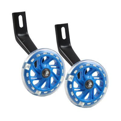 PROPFE Kids Bike Bicycle Training Flash Wheels, Children's Bike Stabilizers Support Wheels Bike Steel Frame for 12 14 16 18 20 Inch,1 Pair Bicycle
