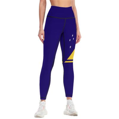 Adugen Origei Yoga Pants Tokelau Flag Workout Running for Women 2XL