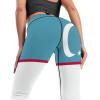Adugen Origei Women's High Waist Uzbekistan Flag Print Tummy Control Yoga Capris 2XL view 2
