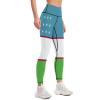 Adugen Origei Women's High Waist Uzbekistan Flag Print Tummy Control Yoga Capris 2XL view 3