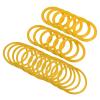 PATIKIL Carnival Ring-Toss Rings Set 4cm 6mm 8cm, 24 Pack Plastic Hoop for Outdoor Party Favor Booth, Yellow view 1