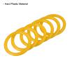 PATIKIL Carnival Ring-Toss Rings Set 4cm 6mm 8cm, 24 Pack Plastic Hoop for Outdoor Party Favor Booth, Yellow view 4