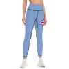 Adugen Origei Women's High Waist Tuvalu Flag Print Tummy Control Yoga Capris M view 1