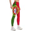 Adugen Origei High Waist Portugal Flag Yoga Pants Tummy Control Womens Fall Fashion 2022 L view 3