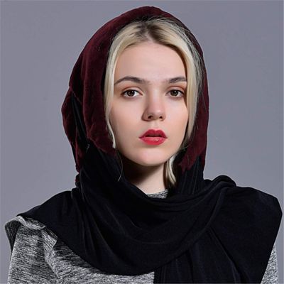 Hcclijo Fur Hood Hats for Women Winter Warm Full Pelt Fur Scarf Hatable Female Outdoor Snow Hat