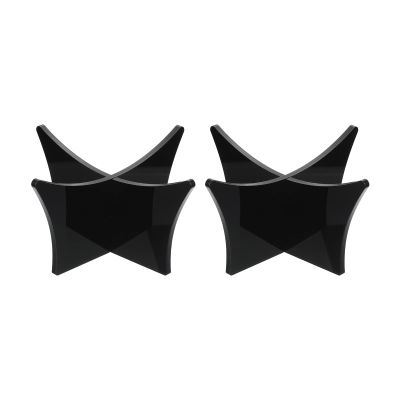 PATIKIL 4.7" Ball Display Stand, 2 Pack Multi-Function Acrylic Ball Stand Display Holder for Football Basketball Volleyball Soccer Ball Rugby, Black