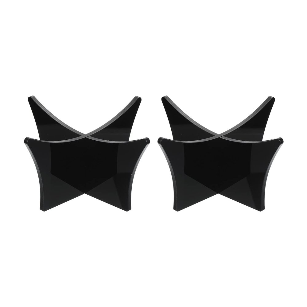 PATIKIL 4.7" Ball Display Stand, 2 Pack Multi-Function Acrylic Ball Stand Display Holder for Football Basketball Volleyball Soccer Ball Rugby, Black