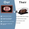 Medikaison Football Display Case Wall Mount Lockable Clear View Full Size Anti Fade UV Protective Acrylic Door Wooden Signed Memorabilia Football Box Shelf Holder-Double Ball (Single Ball Cherry) view 2