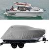ELVONS 25-27ft Heavy-Duty Trailerable Boat Cover 210d Oxford Cloth Waterproof and Tear-Resistant Mooring Cover Suitable for Hard Top Boats Outdoor Protection,Gray,25~27ft(948cm*570cm) view 3