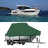 ELVONS 25-27ft Heavy-Duty Trailerable Boat Cover 210d Oxford Cloth Waterproof and Tear-Resistant Mooring Cover Suitable for Hard Top Boats Outdoor Protection,Green,25~27ft(948cm*570cm) view 2