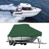 ELVONS 25-27ft Heavy-Duty Trailerable Boat Cover 210d Oxford Cloth Waterproof and Tear-Resistant Mooring Cover Suitable for Hard Top Boats Outdoor Protection,Green,25~27ft(948cm*570cm) view 3