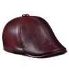 nster Winter Hats,Winter Cowhide Peaked Cap Men's Keep Warm with Ear Protectors for The Elderly Adjustable Size 55-60cm view 1