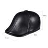 nster Winter Hats,Winter Cowhide Peaked Cap Men's Keep Warm with Ear Protectors for The Elderly Adjustable Size 55-60cm view 3