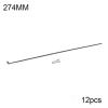 12Pcs 260-296mm Stainless Steel Bicycle Spokes Bike 14G MTB Wheel Radius Knitting Needle Spokes Electric Bike Copper Nipple Wheel (Color : 274mm) view 2