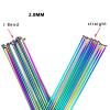 2.0 Round Spokes J-Bend/Straight Pull Color Bicycle Spokes Bicycle Spokes with Brass Caps Mountain Bike Spokes 14G (Color : Steaight 64pcs) view 4