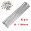 TVLAR 40PCS 181mm-230mm Silver 14G Bicycle Spokes with Nipples Stainless Steel Mountain Road Bike (Color : 189mm) view 2